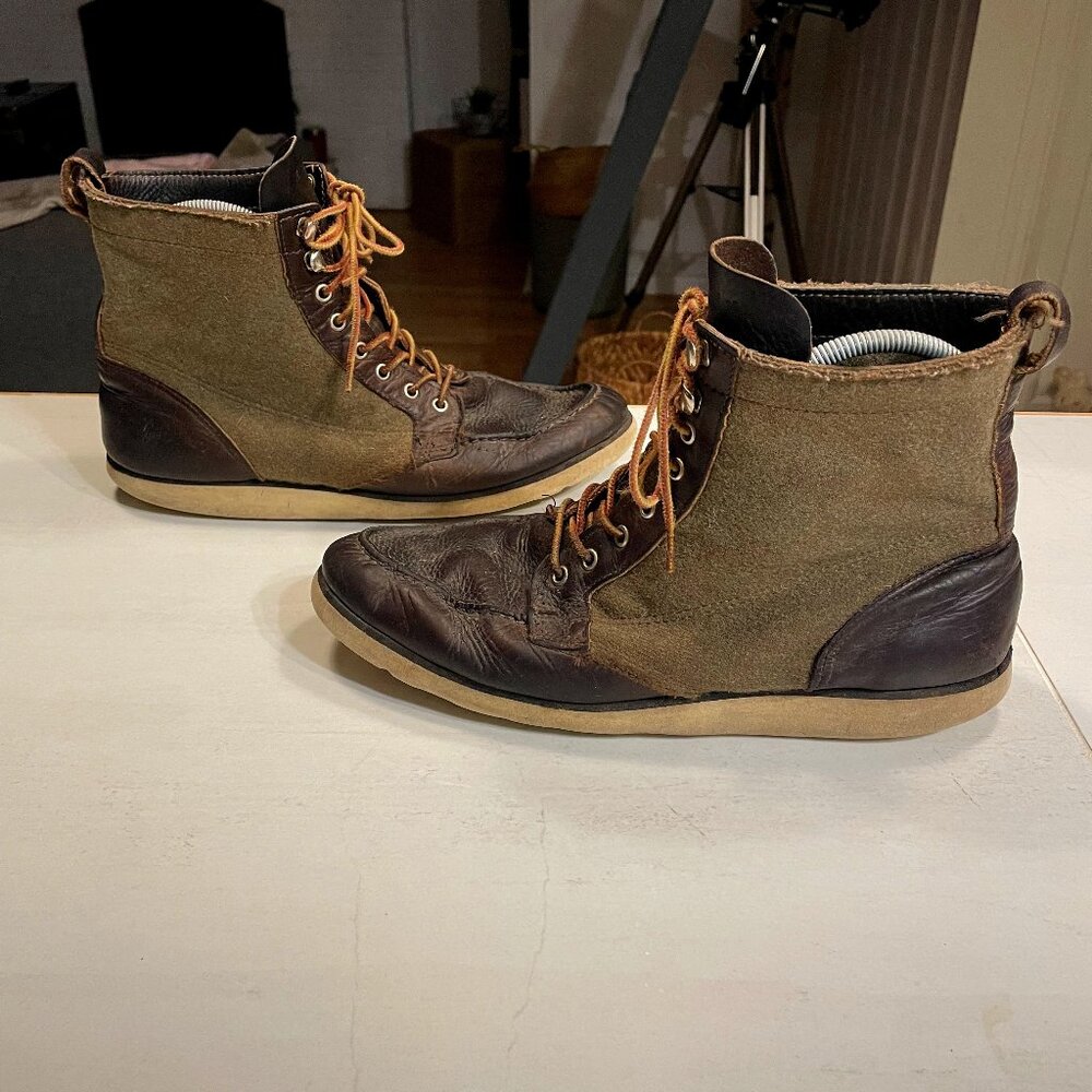 Sebago Filson Hunter Brown Wool & Leather Boots Sperry Pendleton Barbour Mens 12